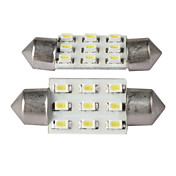 9 LED BA9S intérieur de la voiture dôme lumière de lecture 2pcs (blanc)