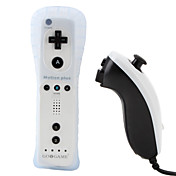 zweifarbige motionplus Remote und Nunchuk Controller für Wii / Wii U mit Silizium Fall (limitierte Edition, schwarz und weiß)