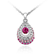 Austrian Crystal With Real Platinum Plated Anti-Allergy Ladies Necklace India Princess (More Colors)