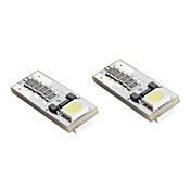 T10 2*5050 SMD White LED CANBUS Car Signal Lights (2-Pack, DC 12V)