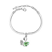 cristal autrichien de platine plaqué véritable soin anti-allergie bracelet dames (plus de couleurs)