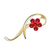 Gorgeous 18K Gold-plating and Crystal Design Brooch (More Colors)