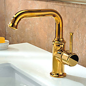 Ti-PVD Finish Solid Brass Bathroom Sink Faucet