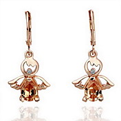 Gorgeous Rhinestone Alloy Angel Shape Earrings