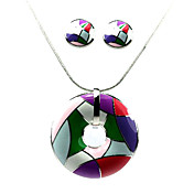 Ladies' Jewelry Sets Including Necklace & Earrings With Kaleidoscope Style