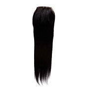 100% Indian Remy Hair 14 Inch Long Silky Straight 3 Inch By 4.5 Inch Lace Closure 26 Colors Available