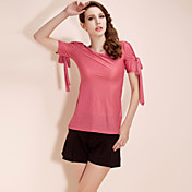 ts liés manchon jacquard t-shirt (plus de couleurs)