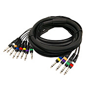 DT Multi-channel Control Cables DMB02 with 4*1/4" Stereo+8*1/4" Mono Plug in 3 meter
