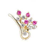 Gorgeous Crystal 18K Gold Plated Flowers Brooch