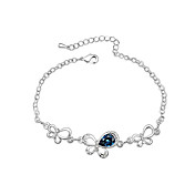 cristal autrichien de platine plaqué véritable soin anti-allergie marche dames splendeur bracelet molle (plus de couleurs)