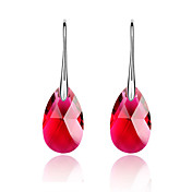 Beauty Tears Austrian Crystal In Real Platinum Plated Ladies' Earrings