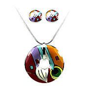 Artistic Ladies' Jewelry Sets In Alloy With Enamel Including Necklace & Earrings Set