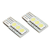 T10 3*5050 SMD White LED CANBUS Car Signal Lights (2-Pack, DC 12V)