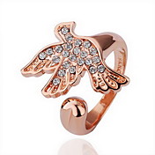 Gorgeous Rhinestone 18K Gold Plate Bird Fashion Ring