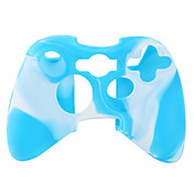 capa de silicone protetora de duas cores para Xbox 360 (branco e azul)