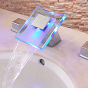 led due maniglie con finitura cromata idroelettrica rubinetto lavabo cascata