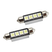 42mm 1.5W 4x5050 80LM SMD White Light LED Bulb for Car Interior Lamps CANBUS (2-Pack, DC 12V)