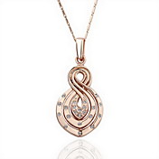 18K Gorgeous Fashion Rhinestone Alloy Eight Necklace (More Colors)