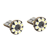 T10 12*1210 SMD White LED CANBUS Car Signal Lights (2-Pack, DC 12V)