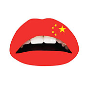 10 piezas de porcelana del labio temporaty pegatina tatuaje