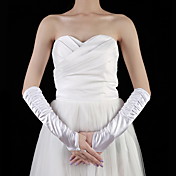 belíssimas de cetim de cotovelo de comprimento fingerless luvas bridal (mais cores)
