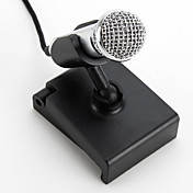 mini clip-on desktop microfoon (3,5 mm, zilver)