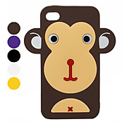 Custodia in silicone a forma di Scimmia per iPhone 4 e 4S - Colori assortiti
