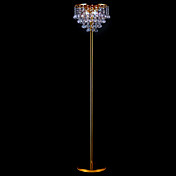 3 - Light Luxuriant Floor Lights with Crystal Beads in Round