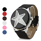 Women's Star Style PU Leather Analog Quartz Wrist Watch (Assorted Colors)