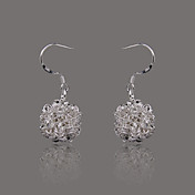 Gorgeous Silver Plate Net Ball Earring