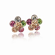 Fabulous Alloy Multicolor Crystal Round Fashion Earrings