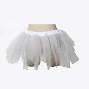 hvid organza korte længde klassiske Lolita plisseret skørt