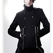 homem moda casaco fino fecho duplo