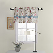 beige floral skreddersydd Valance