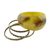 fargerike harpiks damenes runde armbånd (flere farger)