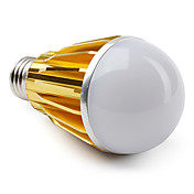 E27 7W 630LM 3000-3500K Warm White Light Gold Cover LED Ball Bulb (85-265V)