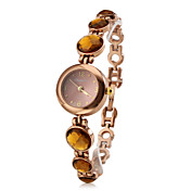femmes en alliage mode de style analogique montre bracelet à quartz (bronze)