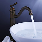 Classic Solid Brass Bathroom Sink Faucet with Pop-up Waste Antique
