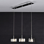 Stylish Pendant Lights with 3 Lights in Crystal Shades