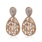 Elegant 18K Gold Plated Crystal Stud Fashion Earrings