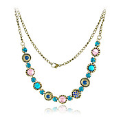 bunten Strass Collier in Gold-Legierung