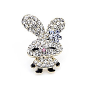 Gorgeous Alloy With Rhinestones Rabbit Brooch