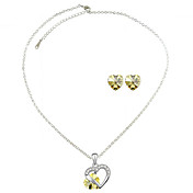 Fashion Alloy With Crystal Heart About Women's Jewelery Set Including Necklace,Earrings (More Colors)