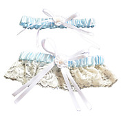 2-pièces en dentelle / Polyester avec jarretelles de mariage bowknot