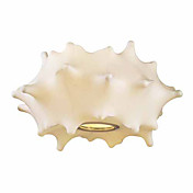 25W Contemporary 1 - Light Pendant Light in Fibre Shade White Cloud Designed