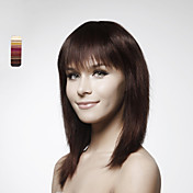 capless longa 100% cabelo humano peruca marrom cabelo liso 5 cores para escolher