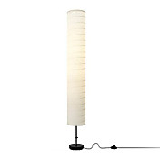 Modern Iron Floor Lights with 2 Lights in White Paper Shade