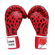 cuero dedo guantes de boxeo profesionales completos leopardo (tamaño medio)