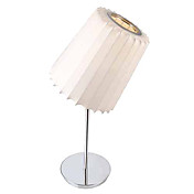 Modern 25W 1 - Luz de lámpara de mesa con pantalla blanca de fibra