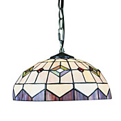 60W Tiffany Pendent Light in Glass Shade